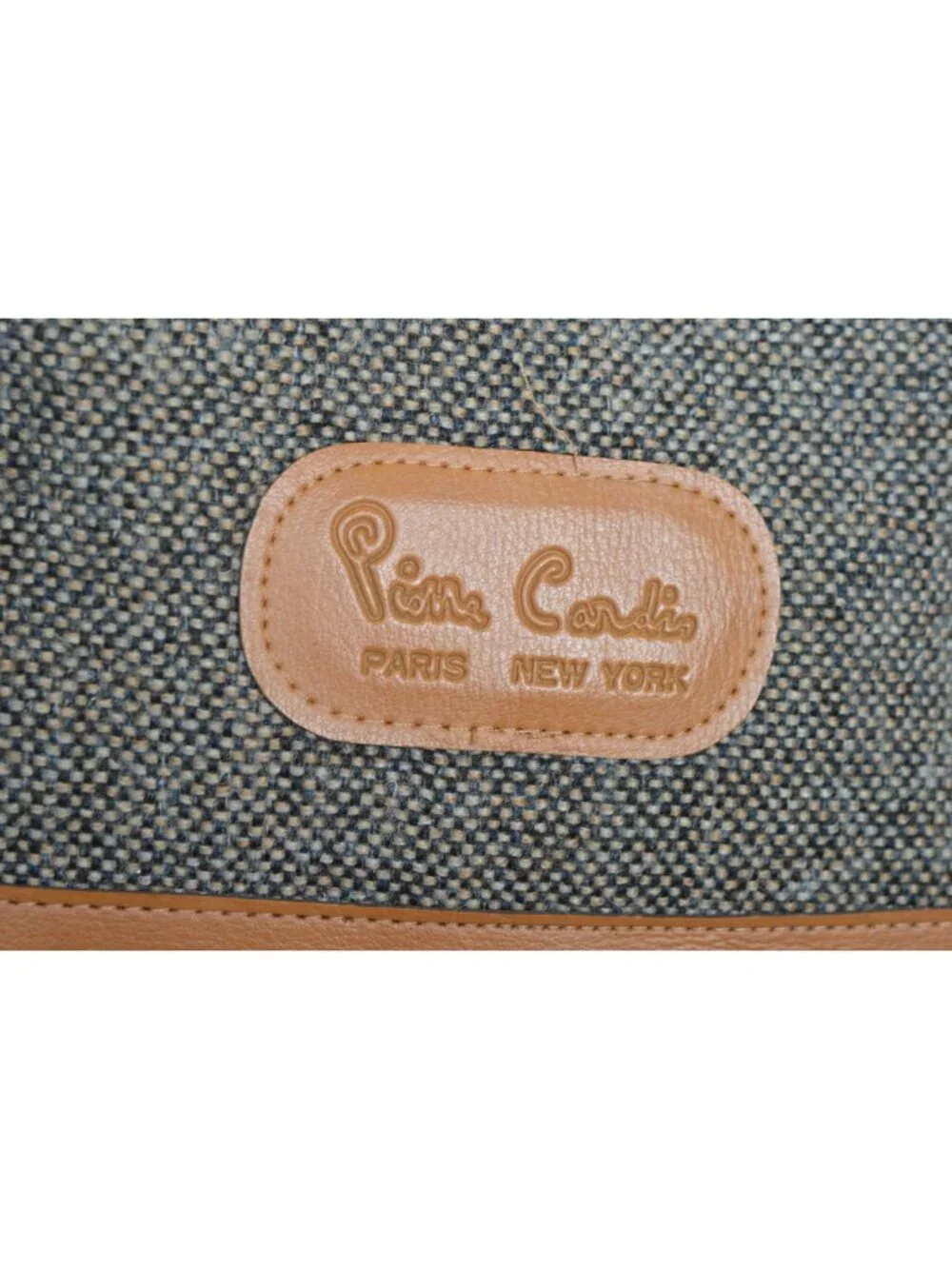 Vintage Pierre Cardin English Tweed Leather Travel Carry On Bag Gentlemancore